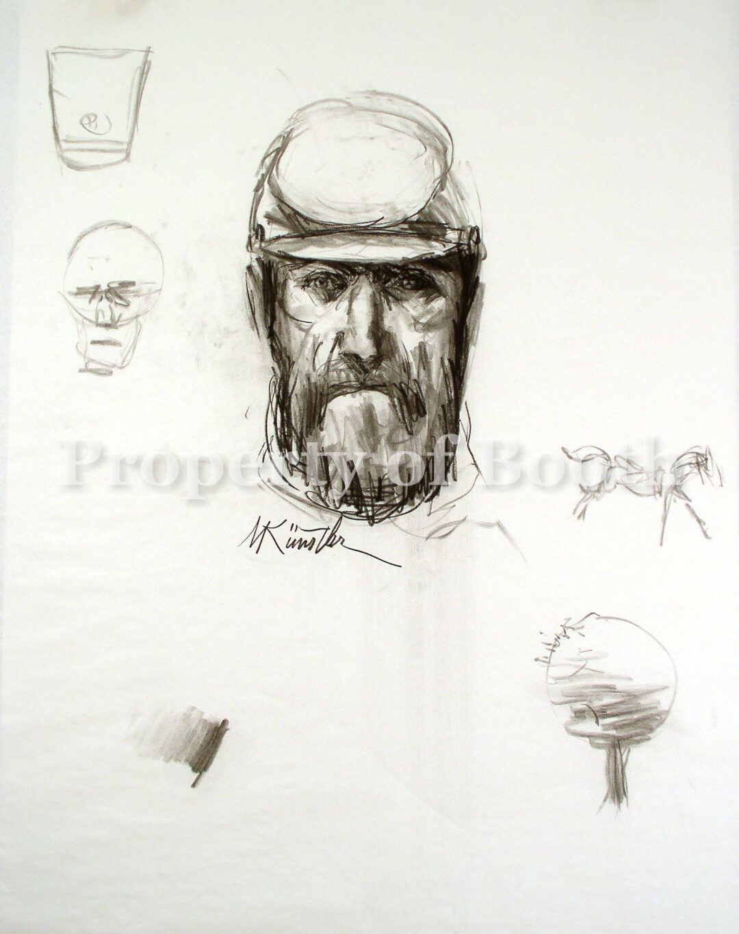 © Morton Künstler, Sketch, 2003, pencil on paper, 32.5" x 26.75" x 0"