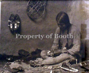 © Carl Moon, Taos Moccasin Maker, 1905, Silver Gelatin Print, 7" x 8.5", Gift of Jane and Fred D. Bentley, Sr.