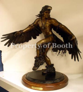 © Steve Streadbeck, Eagle Dancer, 1983, bronze, 26 x 26 x 16″, Gift of Robin and Julia O'Brien