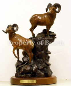 © M. Caroselli, Bachelors of the Rockies, 1993, bronze, 21 x 17 x 14″, Gift of Gilbert and Enid Eiseman