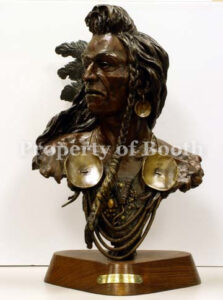 © Mari Bolen, Nez Perce Warrior, 1994, bronze, 18 x 12 x 8″, Gift of Gilbert and Enid Eiseman