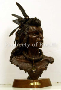 © Mari Bolen, Flathead Warrior, 1998, bronze, 22 x 11 x 12″, Gift of Gilbert and Enid Eiseman