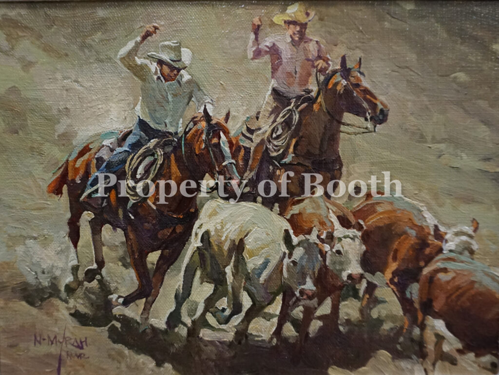 © Neman Myrath, Rodeo Stock, n.d., oil on canvas, 17" x 20", Gift of Gerry Wempner