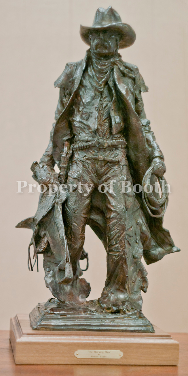 © Michael Hamby, The Working Man, n.d., bronze, 23 x 11 x 9″, Gift of Carl and Elizabeth Allen