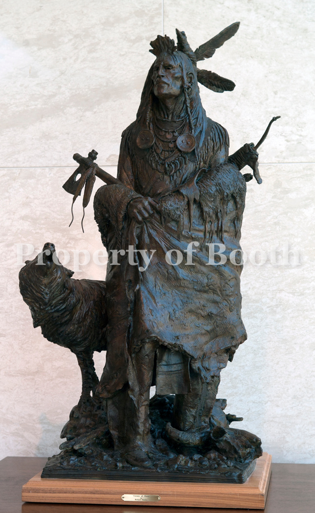 © Michael Hamby, Visions of Peace, n.d., bronze, 40 x 18 x 23″, Gift of Carl and Elizabeth Allen