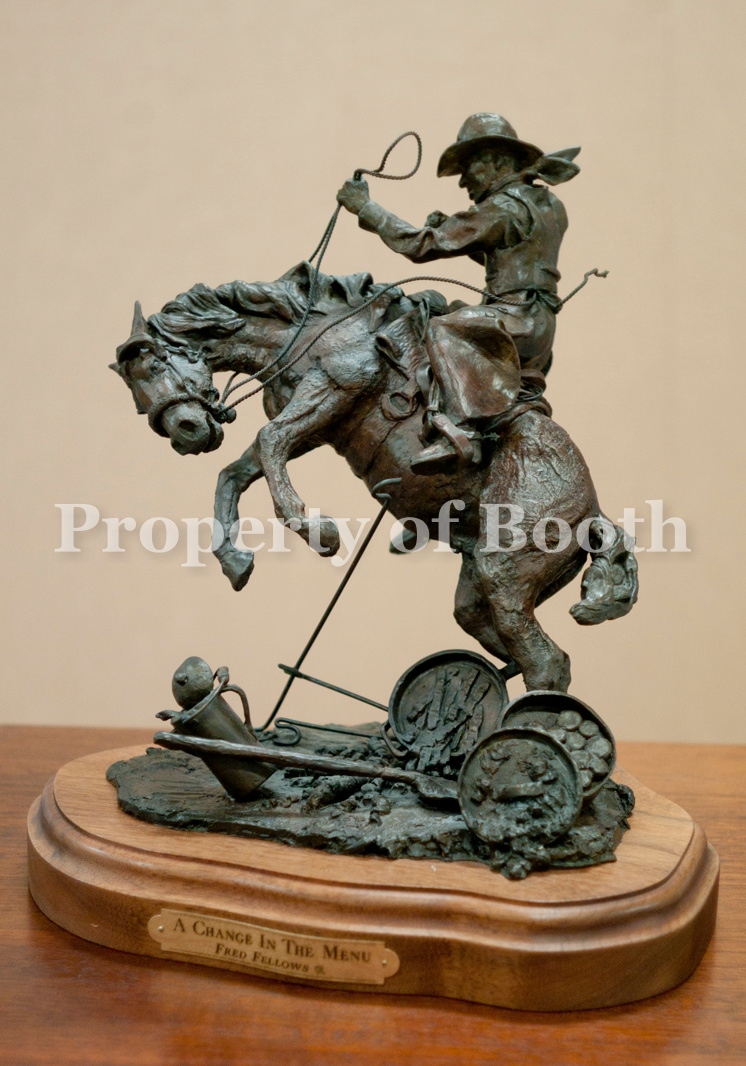 © Fred Fellows, A Change in the Menu, n.d., bronze, 16 x 13 x 10″, Gift of Jim and Levon Thomas