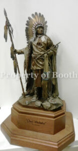 © David McGary, Chief Washakie, n.d., painted bronze, 19 x 11 x 0″, Gift of Pete and Carroll Shannon
