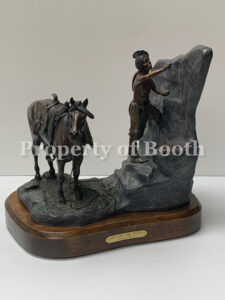 © Curtis Fort, Leaving His Story, 1996, bronze, 11.5 x 11 x 5.5″, Gift of Edna Wilson