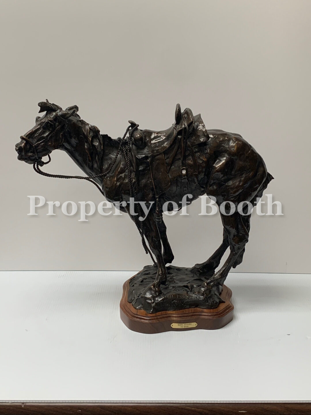 © T.D. Kelsey, Ridin' Lessons, 1998, bronze, 16.5 x 10 x 19″, Gift of Donald and Marilyn Keough Foundation