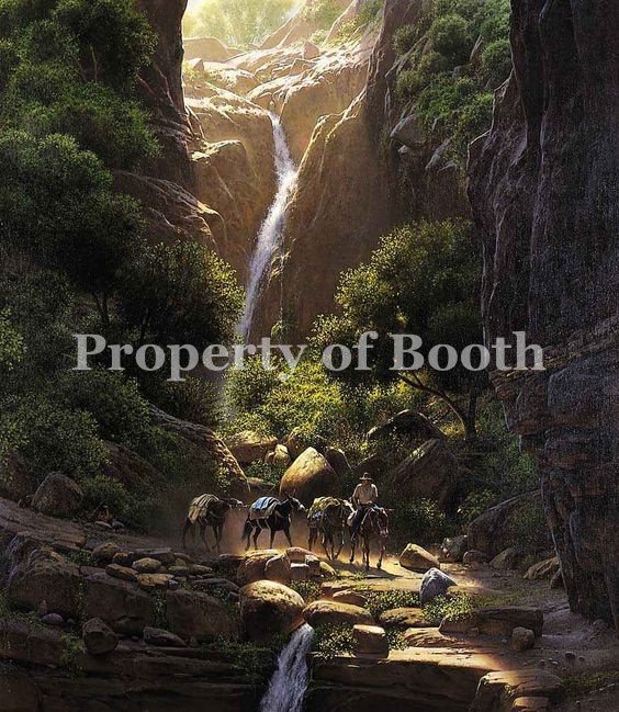© Bill Hughes, Canyon passage, n.d., Oil on canvas, 74" x 65"