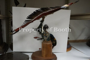 © David McGary, "The Gatekeeper" (bust), 2006, painted bronze, 27 x 34.5 x 15″, Gift of A. John & Shirley A. Foale