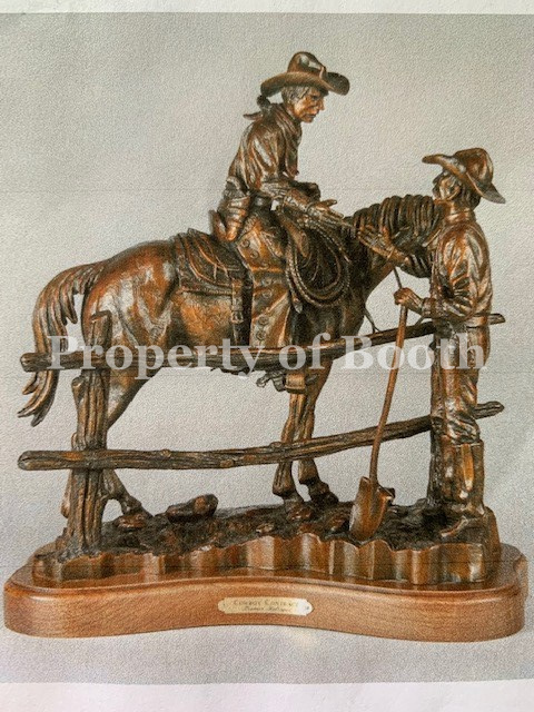 © Truman Bolinger, Cowboy Contract, 2000, bronze, 19 x 16 x 12″, Gift of Candace McNair