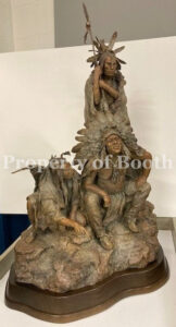 © John Coleman, 1804 The Newcomers, 2012, bronze, 36 x 23 x 17″, Gift of Joel and Karen Piassick