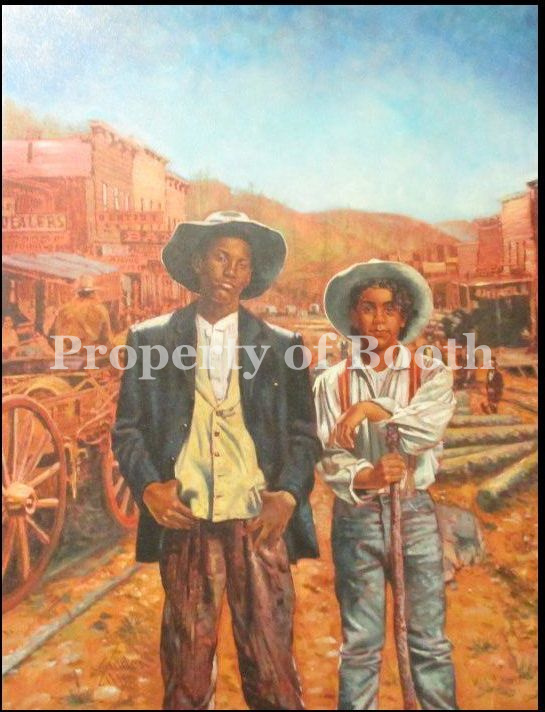 © Charles Lilly, Young Cowpokes, n.d., oil, 24" x 18"