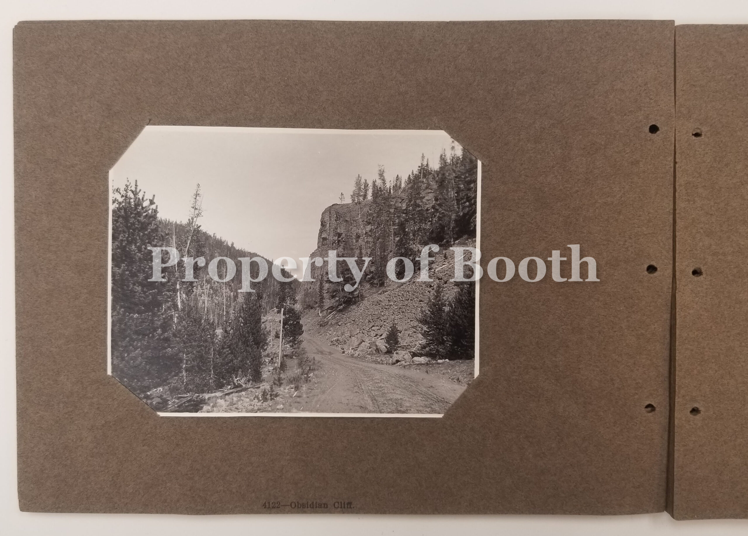 © Frank Jay Haynes, Yellowstone Park Album and Envelope, 1891, Paper, String, and Photo Prints, 6" x 8", PH2020.006.005a-b, Museum Purchase
