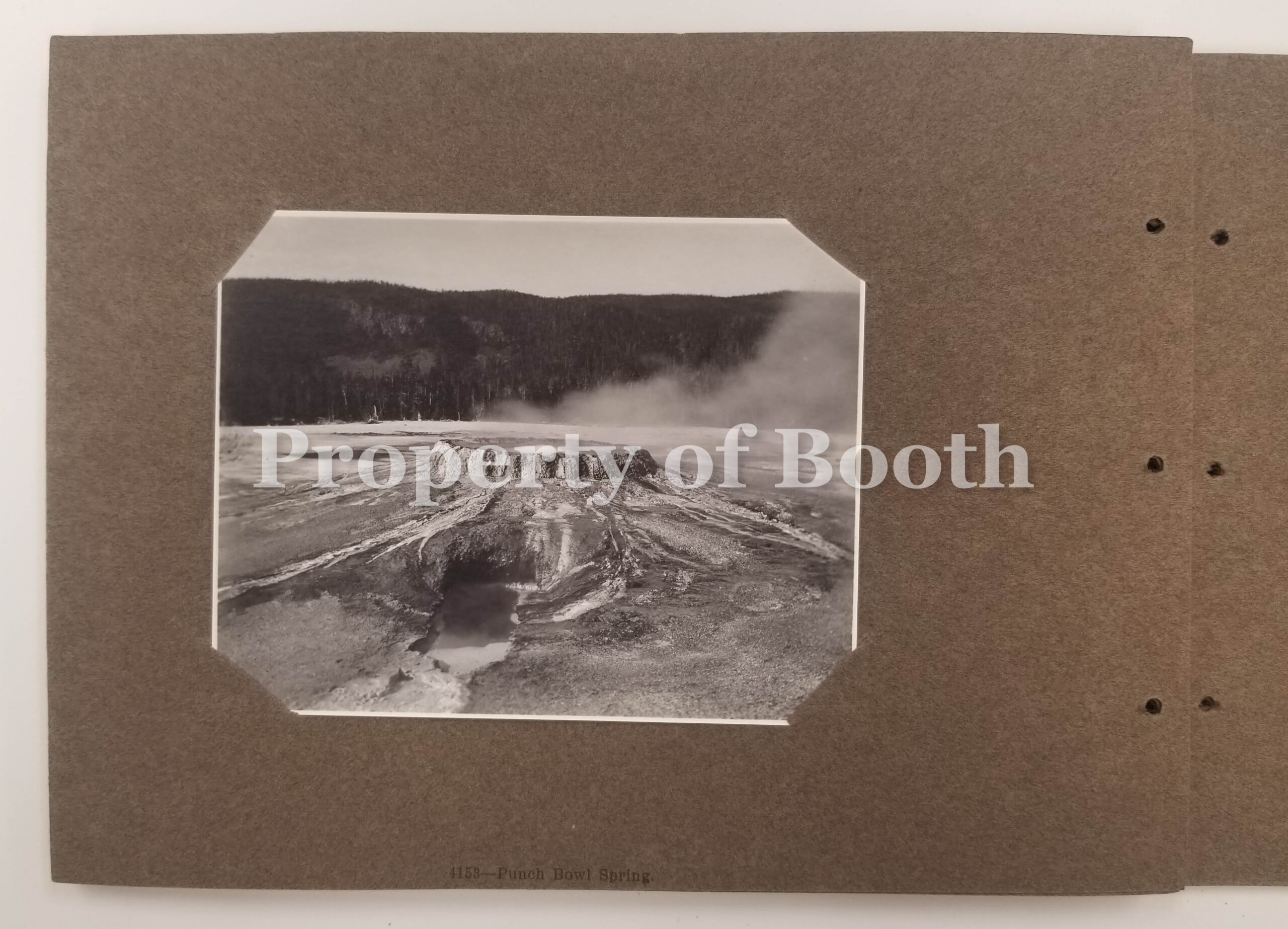 © Frank Jay Haynes, Yellowstone Park Album and Envelope, 1891, Paper, String, and Photo Prints, 6" x 8", PH2020.006.005a-b, Museum Purchase
