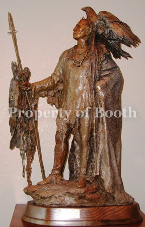 © John Coleman, Pariskaroopa-Two Crows, 2006, bronze, 34.5 x 20 x 11″