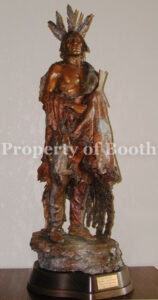 © John Coleman, Pachtuwa-Chta, Arikara Warrior, 2007, bronze, 36 x 13 x 12″