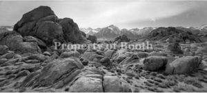 © Jay Dusard, Alabama Hills and Sierra Nevada, California (8ft), 1992, Pigment Print, 36" x 86.25", PH2018.005.027, The Jay Dusard Collection at the Booth Western Art Museum