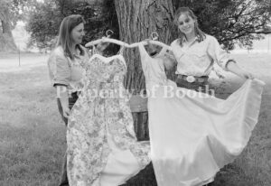 © Barbara Van Cleve, KaDee Shows Off Dresses She Sewed [Chew Ranch, Utah], 2000, Pigment Print, 13.75" x 20", PH2018.007.008, Museum Purchase