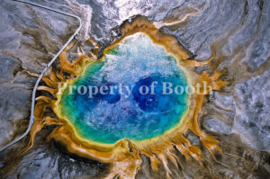 © Tom Murphy, Grand Prismatic Spring Surface Glare, Aerial, 1999, Pigment Print, 20" x 30", PH2018.008.030, Museum Purchase