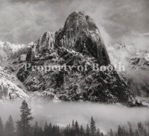 © Bob Kolbrener, Sentinel Rock, Yosemite National Park, CA, 2006, Silver Gelatin Print , 15.25" x 15.66", PH2019.002.012, Museum Purchase