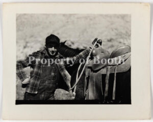 © John Vachon, Beaverhead County, Montana, Sheep Herder, 1942, Silver Gelatin Print , 3" x 4", PH2020.006.011, Museum Purchase