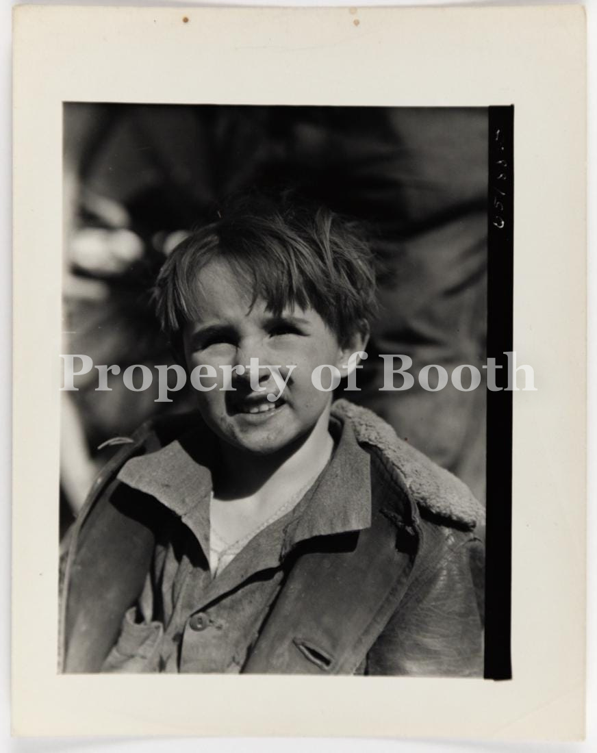 © John Vachon, Flathead valley special area project, Montana. Sarah Ballinger, daughter of FSA (Farm Security Administration) borrower, 1942, Silver Gelatin Print , 3" x 4", PH2020.006.014, Museum Purchase