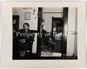 © John Vachon, Oran, Missouri, Doctor's Office and Waiting Room, 1942, Silver Gelatin Print , 3" x 4", PH2020.006.017, Museum Purchase