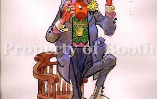 © Jack Davis, Cards Anyone? n.d., watercolor and ink on paper, 17 x 11", Gift of the Artist