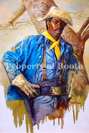 © Bobb Vann, Buffalo Soldier, 1990, oil, 42.5" x 30.5", Gift of Bobb Vann
