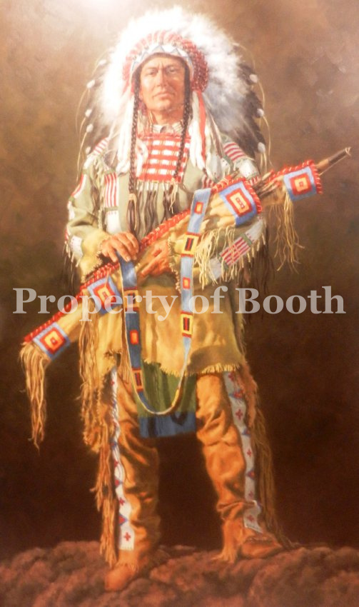 © Krystii Melaine, Ohitika--To Be Brave, Lakota, n.d., oil, 72" x 44"
