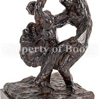 © Harry Jackson, Peon Dancers, 1960, bronze, 10.5 x 5.5 x 6.5″
