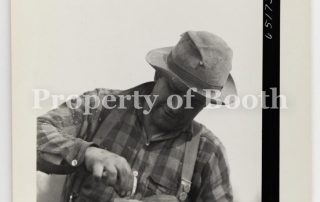 © John Vachon, Flathead Valley special area project, Montana. Farmer (Man Rolling Cigarette), 1942, Silver Gelatin Print, 3" x 4".