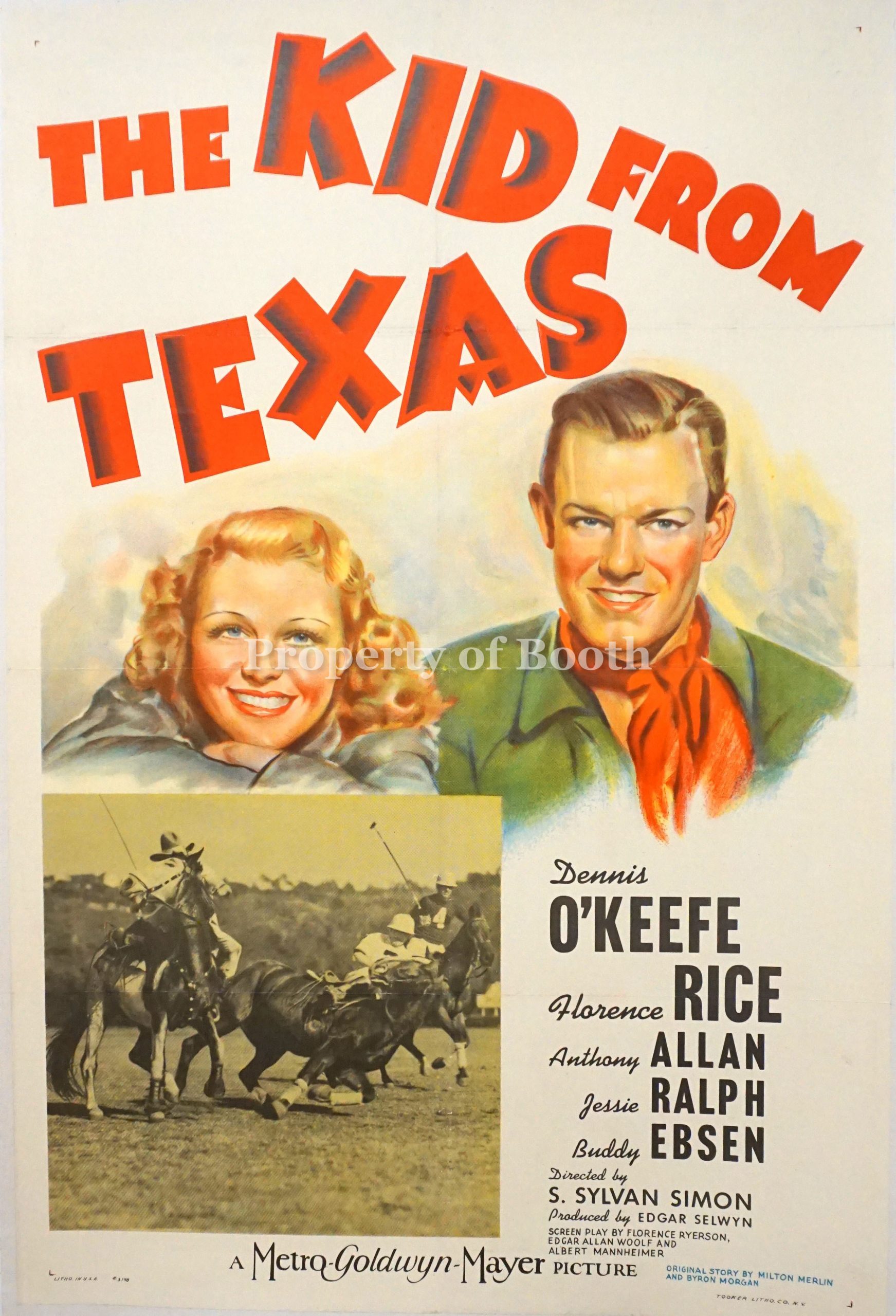 1939, The Kid From Texas, 42 x 28.5"