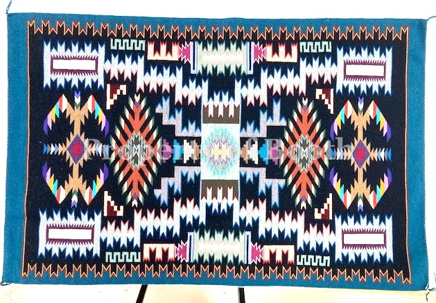 Woven rug, Diné (Navajo), Lily Touchin, maker, 20th century, 48 x 32", The Barbara H. & Robert P. Hunter, Jr. Legacy Collection