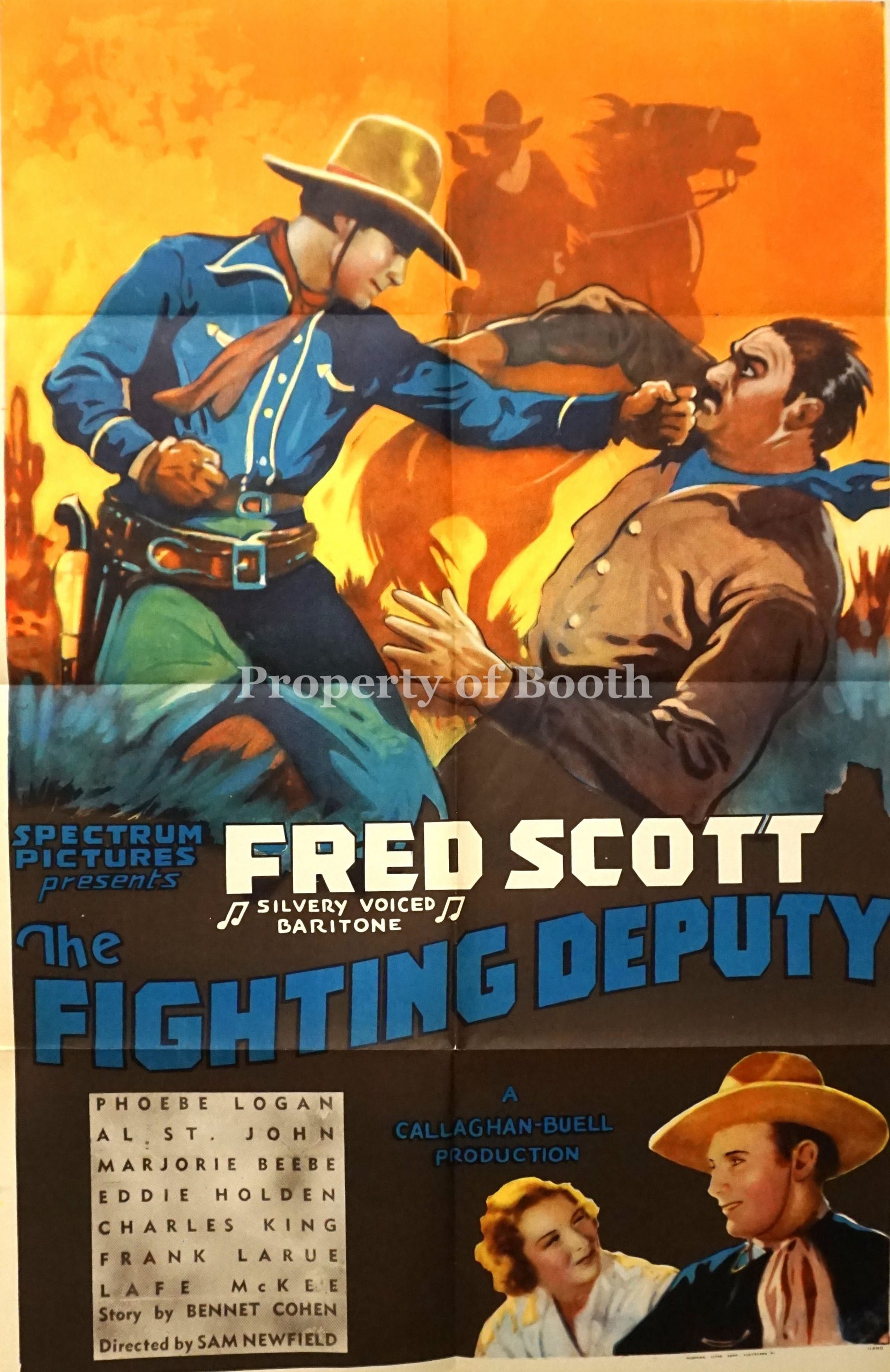 1937, THE FIGHTING DEPUTY, 41 x 27″
