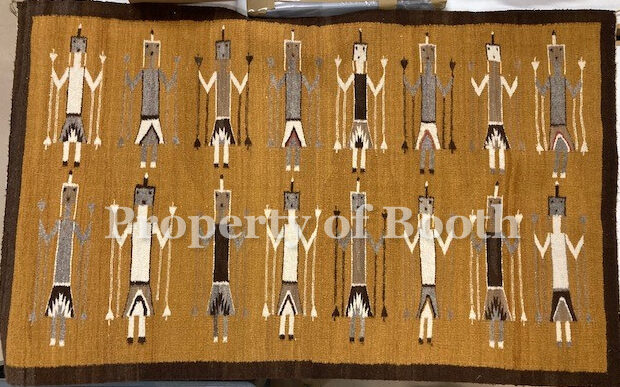Yei figure woven rug, Diné (Navajo), c. 1950-60, 40 x 60", Collection of Peggy Peterson