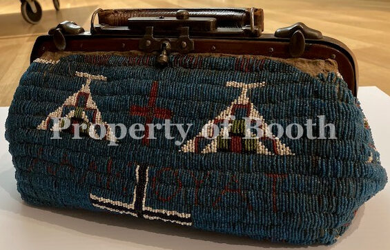 Lakota beaded doctor bag, c. 1890, 7.5 x 15.5 x 6.5", Gift of Bob and Lora Sandroni