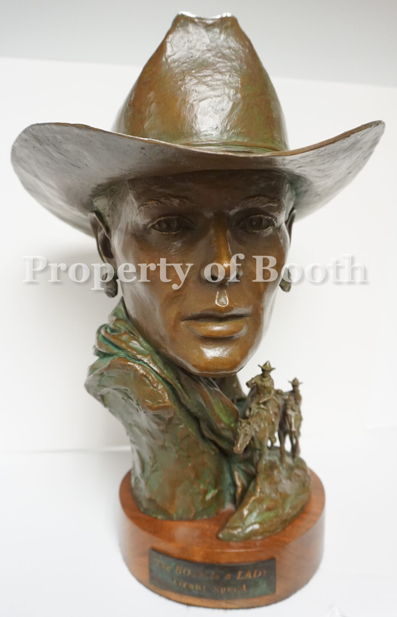 © Grant Speed, The Boss is a Lady, 1995, bronze, 15 x 12 x 10", Gift of Alan and Sherrie Schork