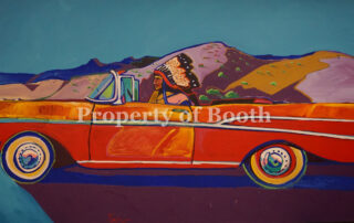 © Malcolm Furlow, Chief in the Car, n.d., acrylic on canvas, 48 x 90", Gift of Mary Carole Cooney and Henry Bauer