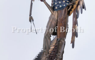 © Dave McGary, Strikes with Thunder, 1990, polychrome bronze, 21.5 x 16 x 14", Given by the Council for Canadian American Relations through the generosity of an anonymous Canadian collector