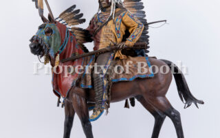 © Dave McGary, Challenges Met Four Bears Chief of the Mandans 1830, 2009, polychrome bronze, 32.5 x 23 x 12", Given by the Council for Canadian American Relations through the generosity of an anonymous Canadian collector