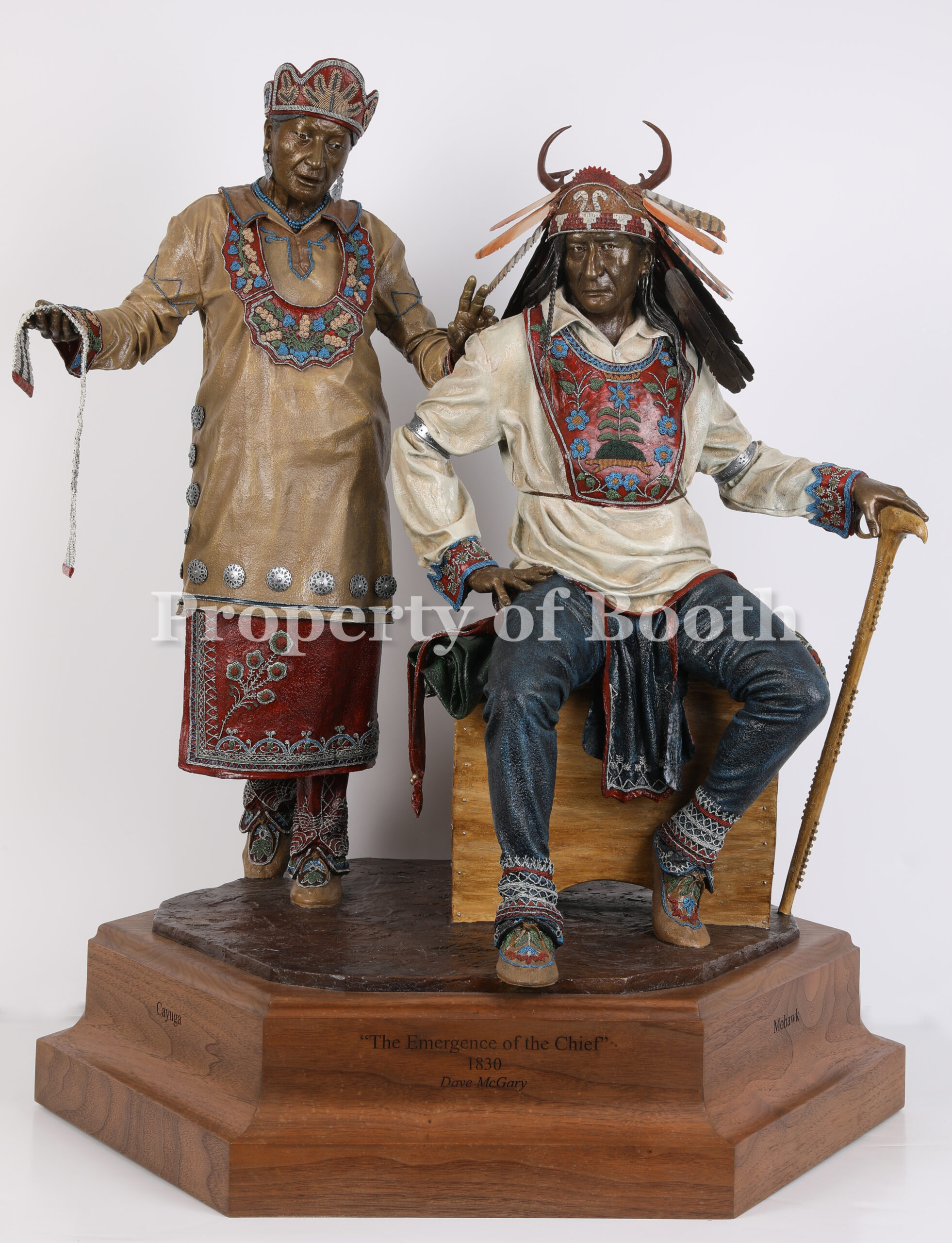 © Dave McGary, The Emergence of the Chief, 2004, polychrome bronze, 27 x 27 x 23", Given by the Council for Canadian American Relations through the generosity of an anonymous Canadian collector