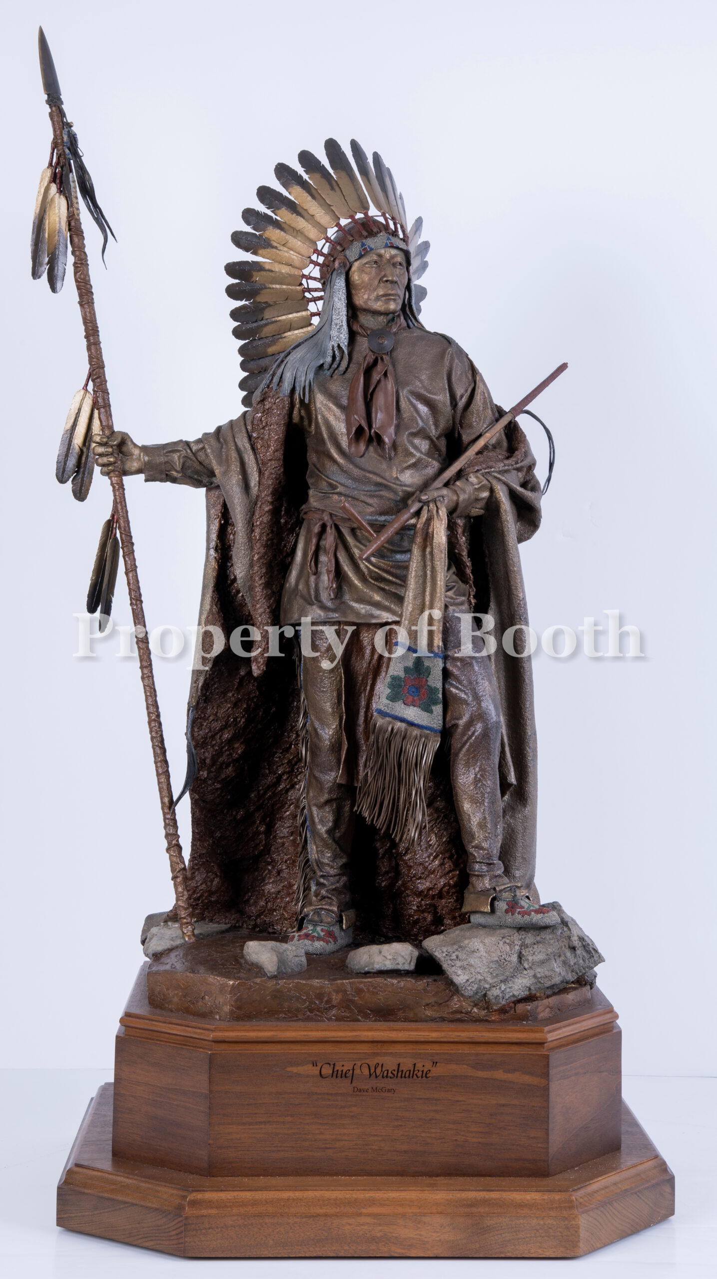 © Dave McGary, Chief Washakie, 1999, polychrome bronze, 30 x 18 x 11", Given by the Council for Canadian American Relations through the generosity of an anonymous Canadian collector