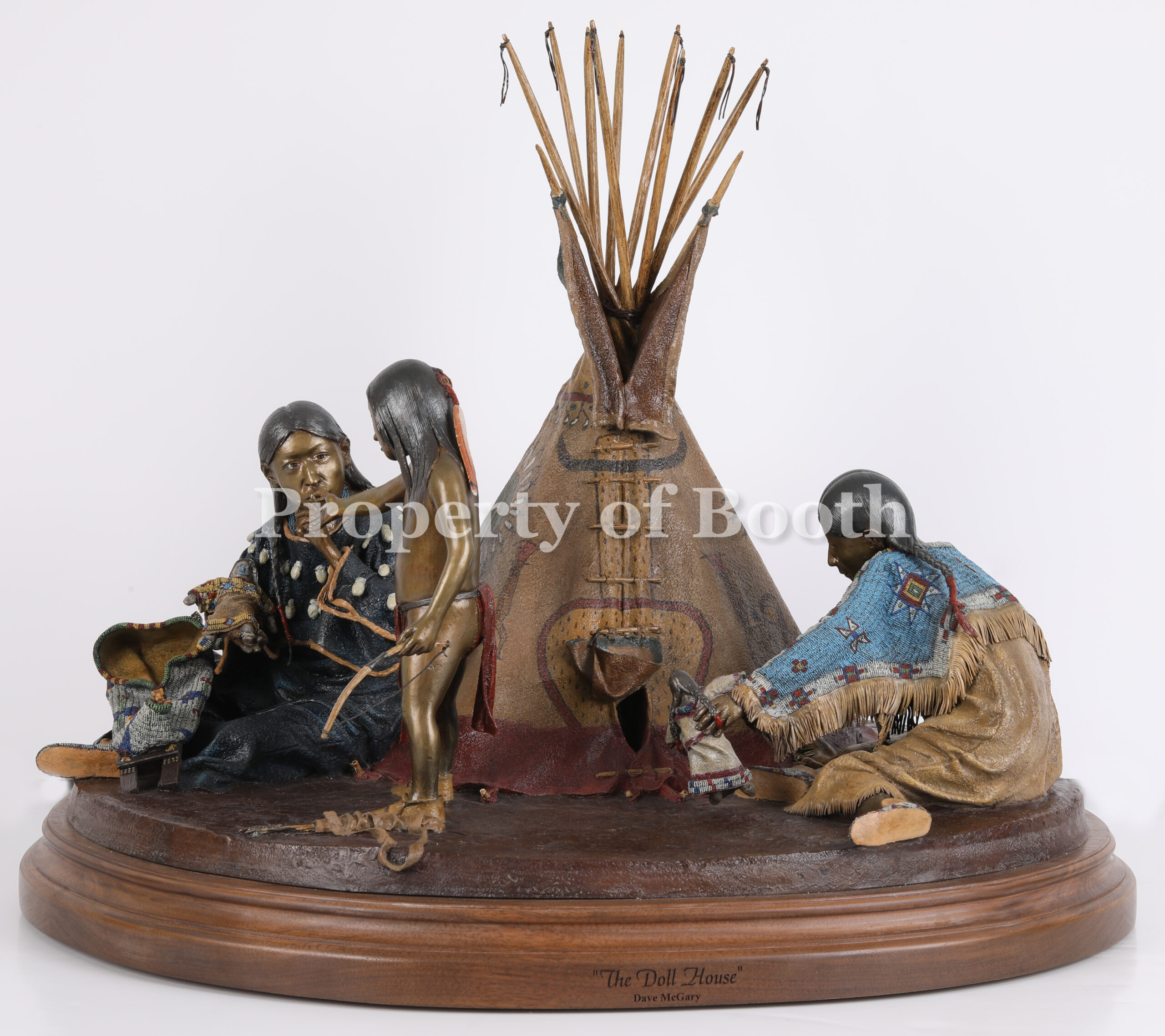 © Dave McGary, The Doll House, 2010, polychrome bronze, 16.25 x 22 x 21.25", Given by the Council for Canadian American Relations through the generosity of an anonymous Canadian collector