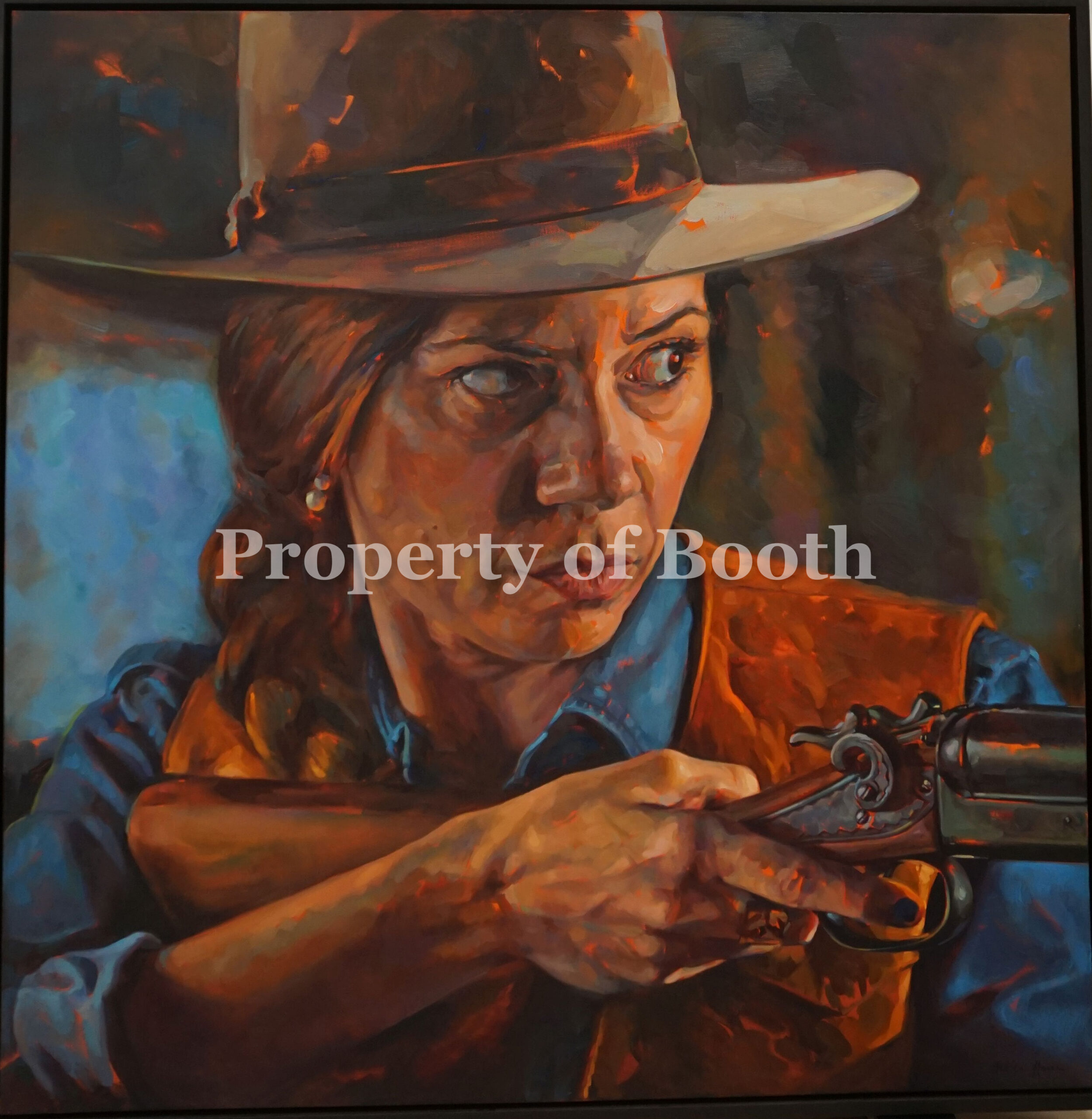 © Felice House, Gabriela Eastwood in Unforgiven, 2019, oil on canvas, 48 x 48", Gift of the artist