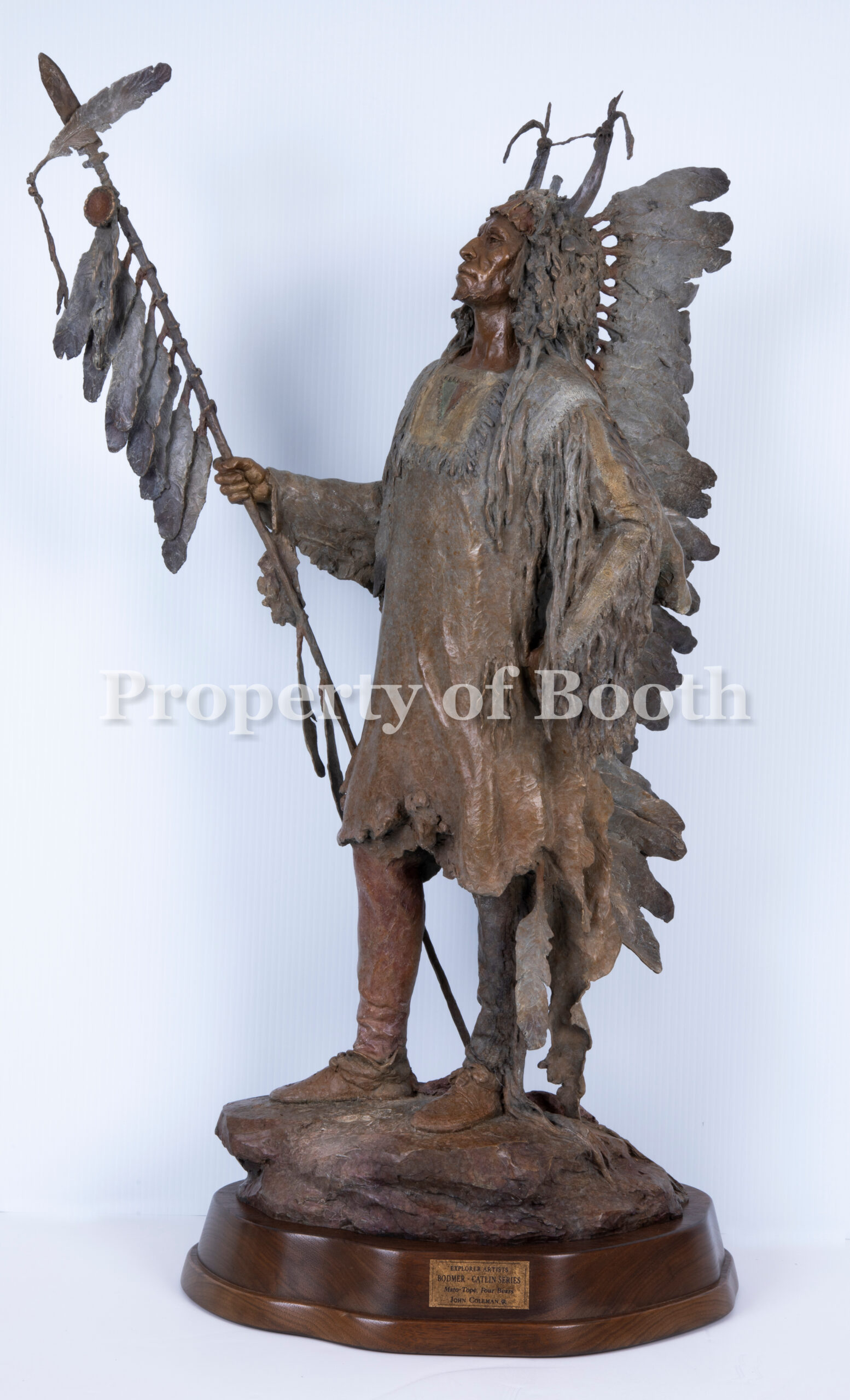 © John Coleman, Mato Tope - Four Bears, 2005, bronze, 35 x 21 x 10", Gift of Levon Thomas