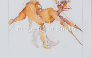 © Armond Lara, Study for Corn Dancer #18, 1999, iron oxide on paper, 10 x 7", Gift of Wells Real Estate Fund, Inc.