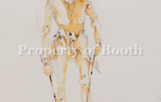 © Armond Lara, Study of Deer Dancer V, 2002, iron oxide on paper, 18.5 x 11", Gift of Wells Real Estate Fund, Inc.